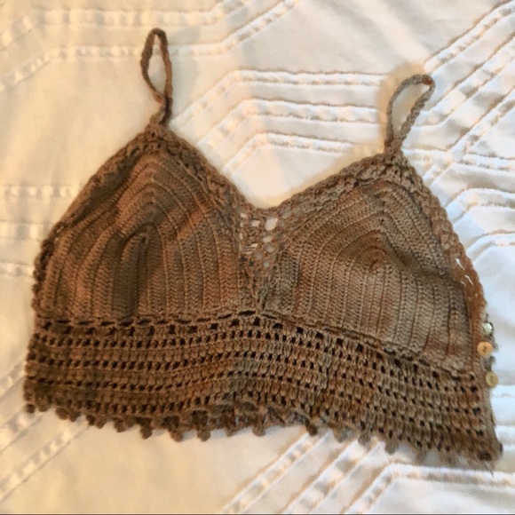 green crochet top